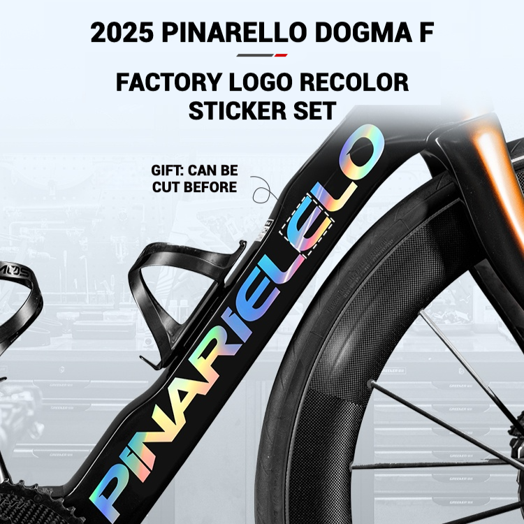 2025 Pinarello DOGMA F Conjunto de Adesivos para Troca de Cor do Logotipo｜Adesivos para Tubo Inferior + Chainstay (Várias Cores)