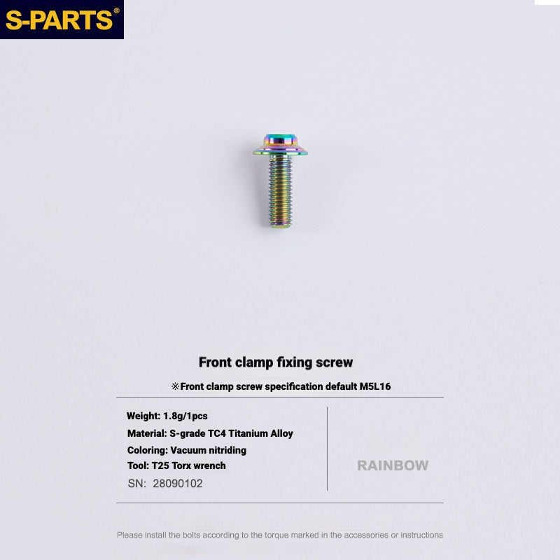 S-PARTS Road Bike Disc Brake Titanium Alloy Screw Set for SRAM RED Force Rival 12-speed AXS