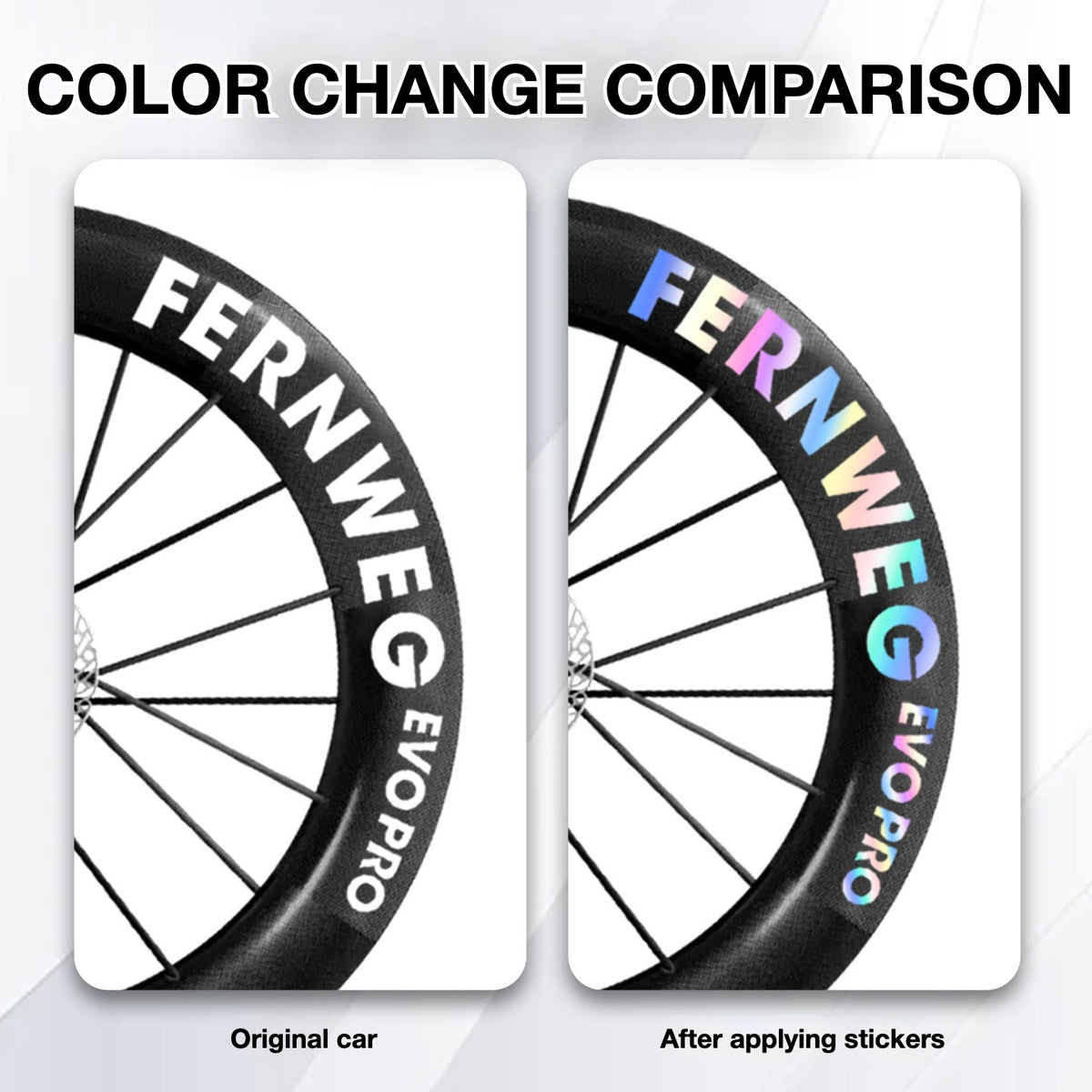 Lightweight Fernweg EVO Pro 85 Wheel Decal Sticker Kit – Logo Cover & Color Change