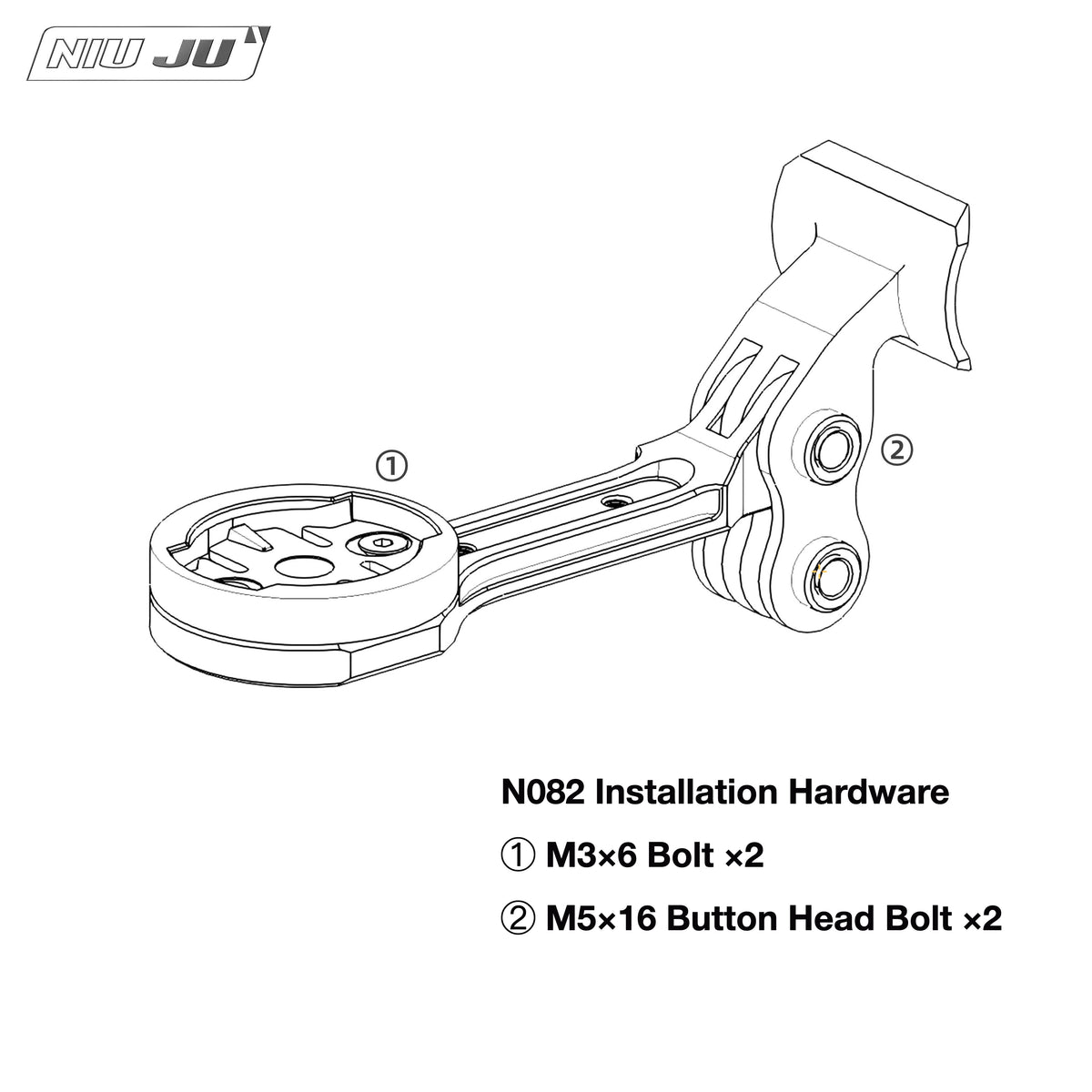 Support de compteur aéro NIUJU BMC ICS | Support Garmin 1050 Wahoo pour SLR01 RM01