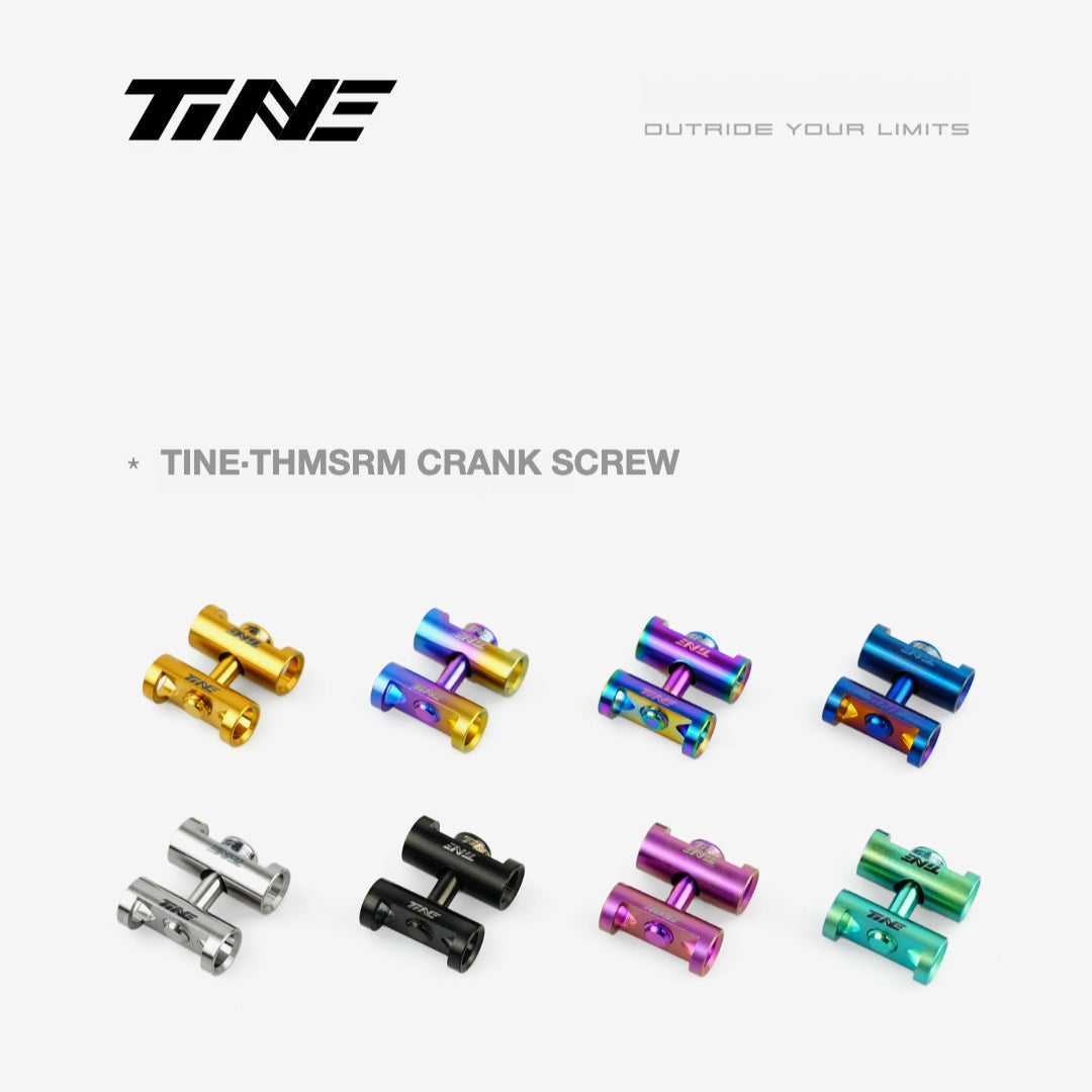 TiNE Ultra-Light Titanium Crank Arm Cap & Locking Bolt Set – THM / SRM Compatible