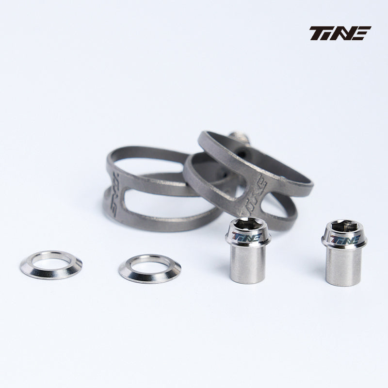 TINE сверхлегкое CNC титановое кольцо зажима переключателя – совместимо с Shimano, SRAM 12S, Campagnolo 6,8 г за пару