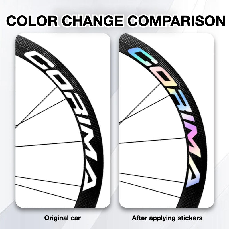 CORIMA WS37 Wheel Decal Sticker Kit – Logo Cover & Custom Color Wrap