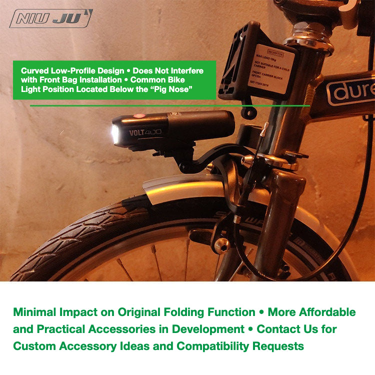 NIUJU Brompton Front Fork GoPro Mount | Bike Light & Action Camera Bracket