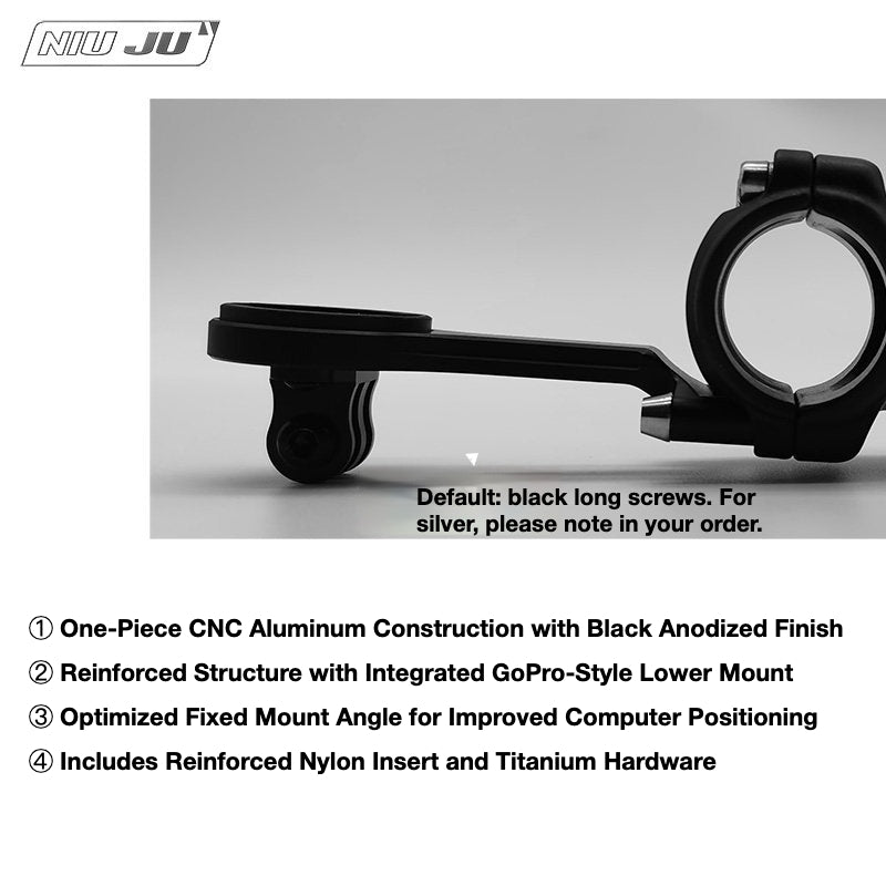 Support de compteur NIUJU DEDA ZERO100 | Support de potence CNC pour Garmin Wahoo