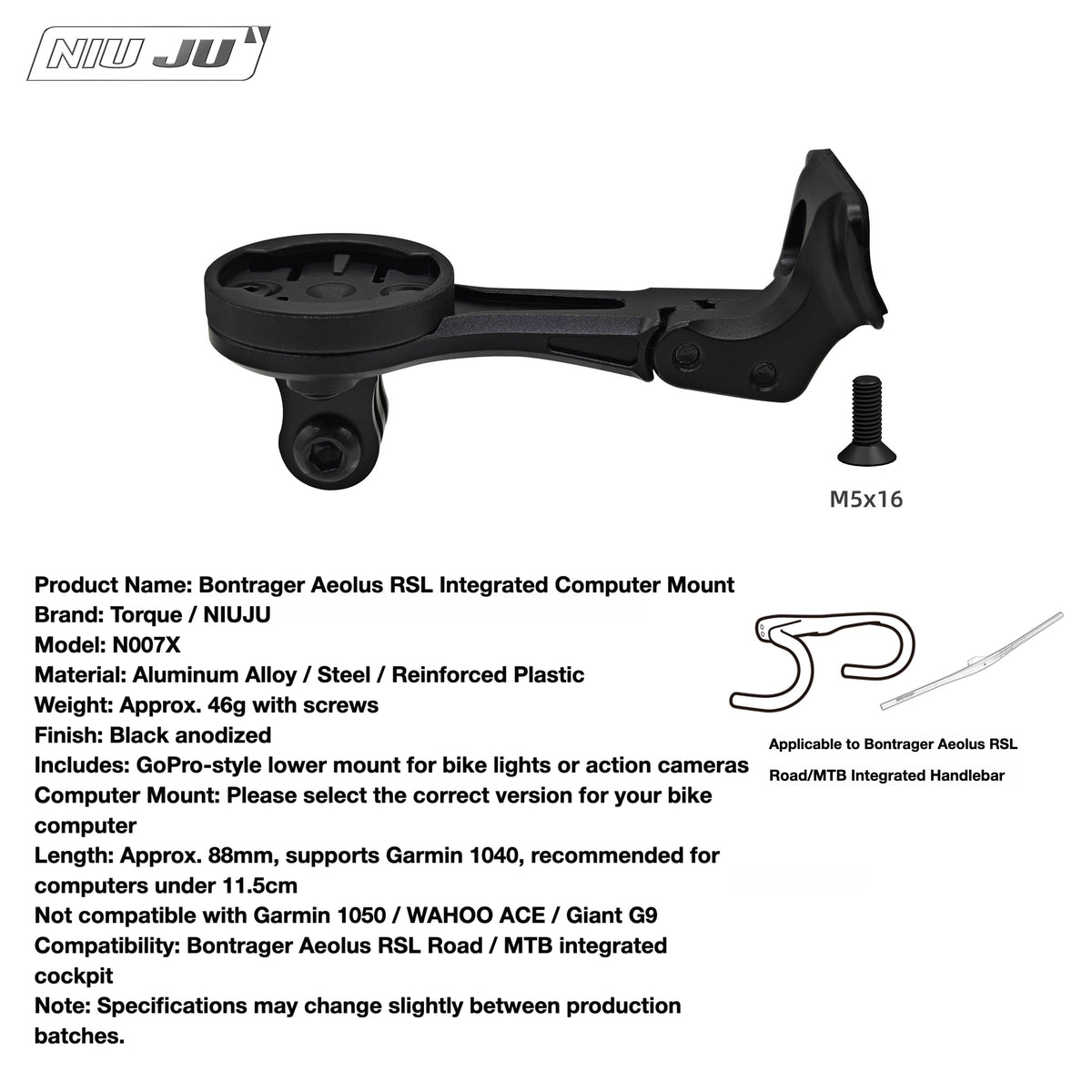 TREK Émonda Aeolus RSL MTB Computer Mount