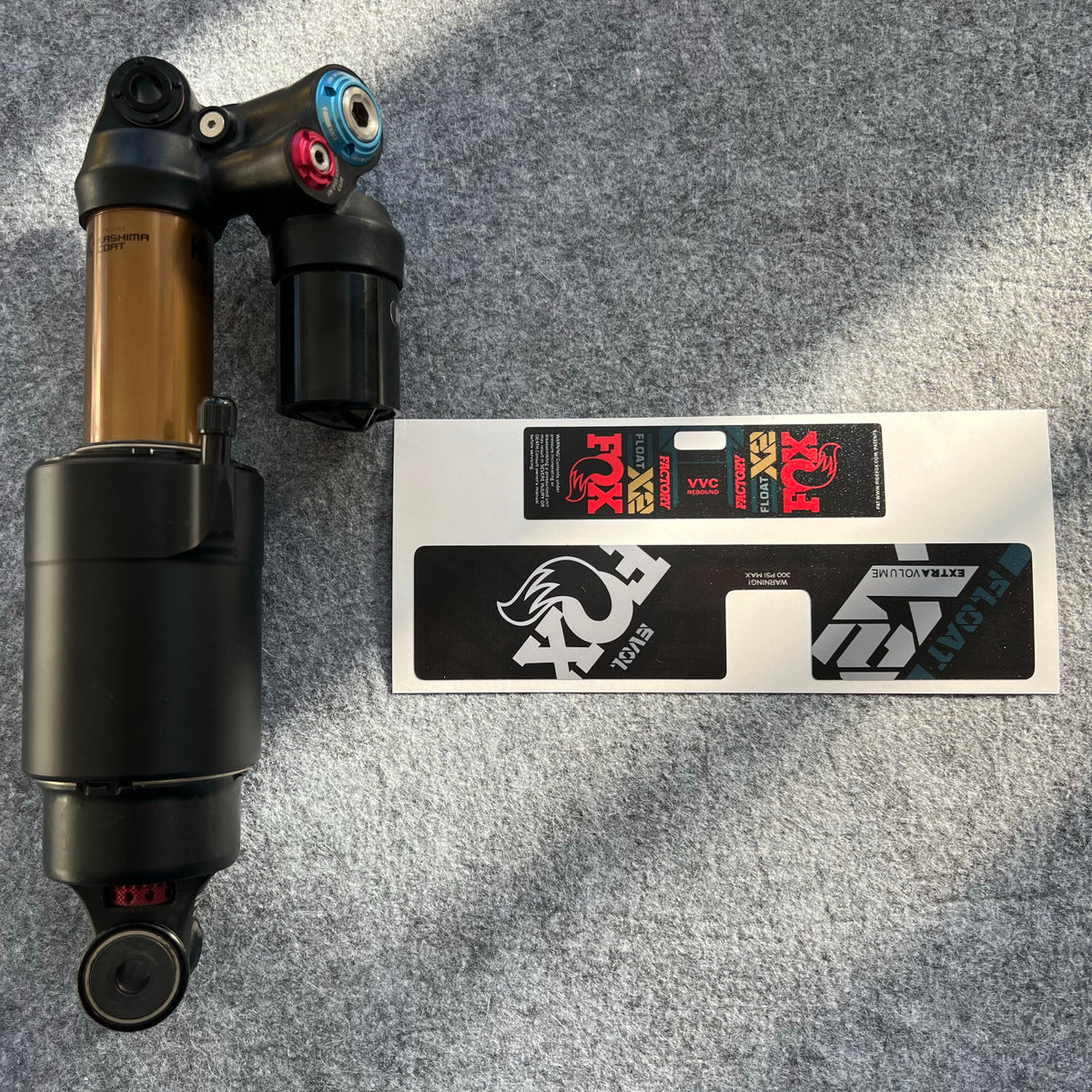 Kit de Adesivos Personalizado para Amortecedor FOX FLOAT X2 | Adesivos Impermeáveis para Suspensão MTB | DH / AM / Full Suspension