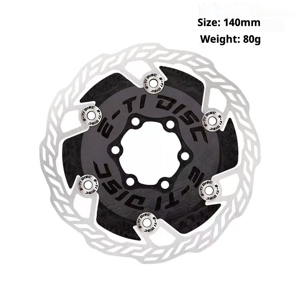 Disco de Freio Carbono E-TI DISC Série Gamma – 140mm / 160mm, Compatível com 6 Parafusos e Centerlock