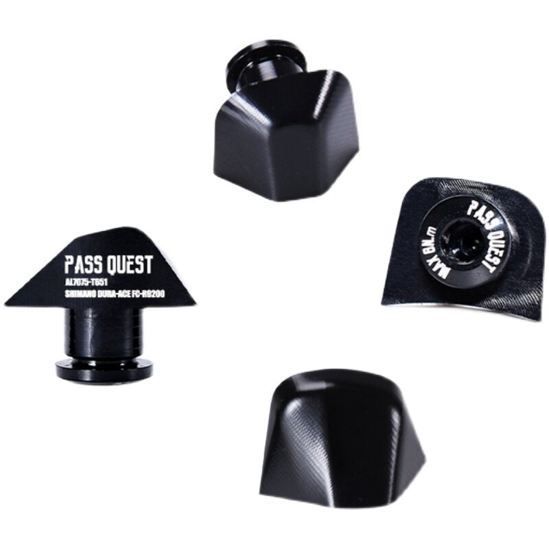 PASS QUEST 110BCD Chainring Bolt Cover Set for Shimano R9200 / R8100 / R7100 | CNC 7075