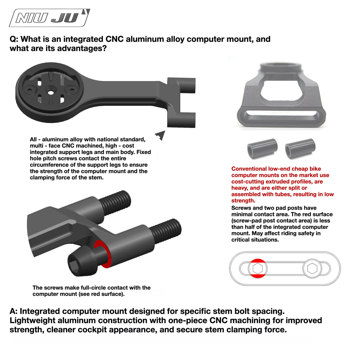 Support de potence CNC en aluminium LOOK C