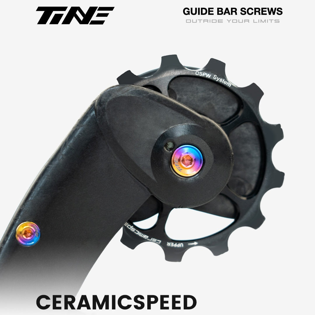 TiNE Titanium Guide Pulley Screws – CERAMICSPEED OSPW Compatible