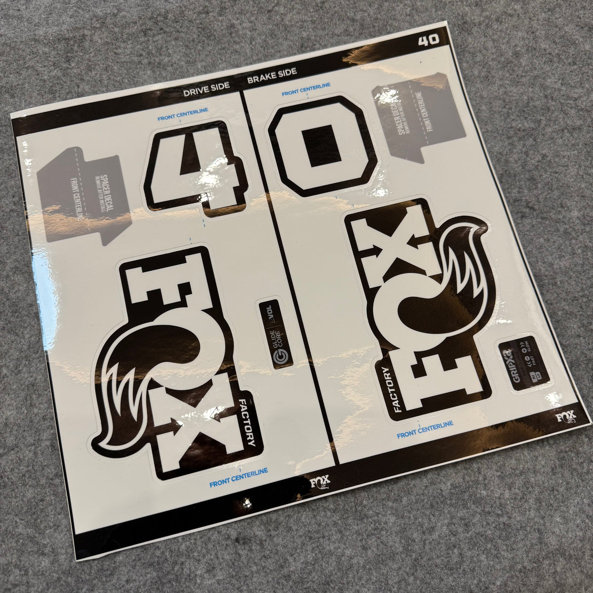Custom Decal Kit for 2027 FOX 40 FACTORY Fork | Waterproof MTB Fork Stickers | GRIP X2