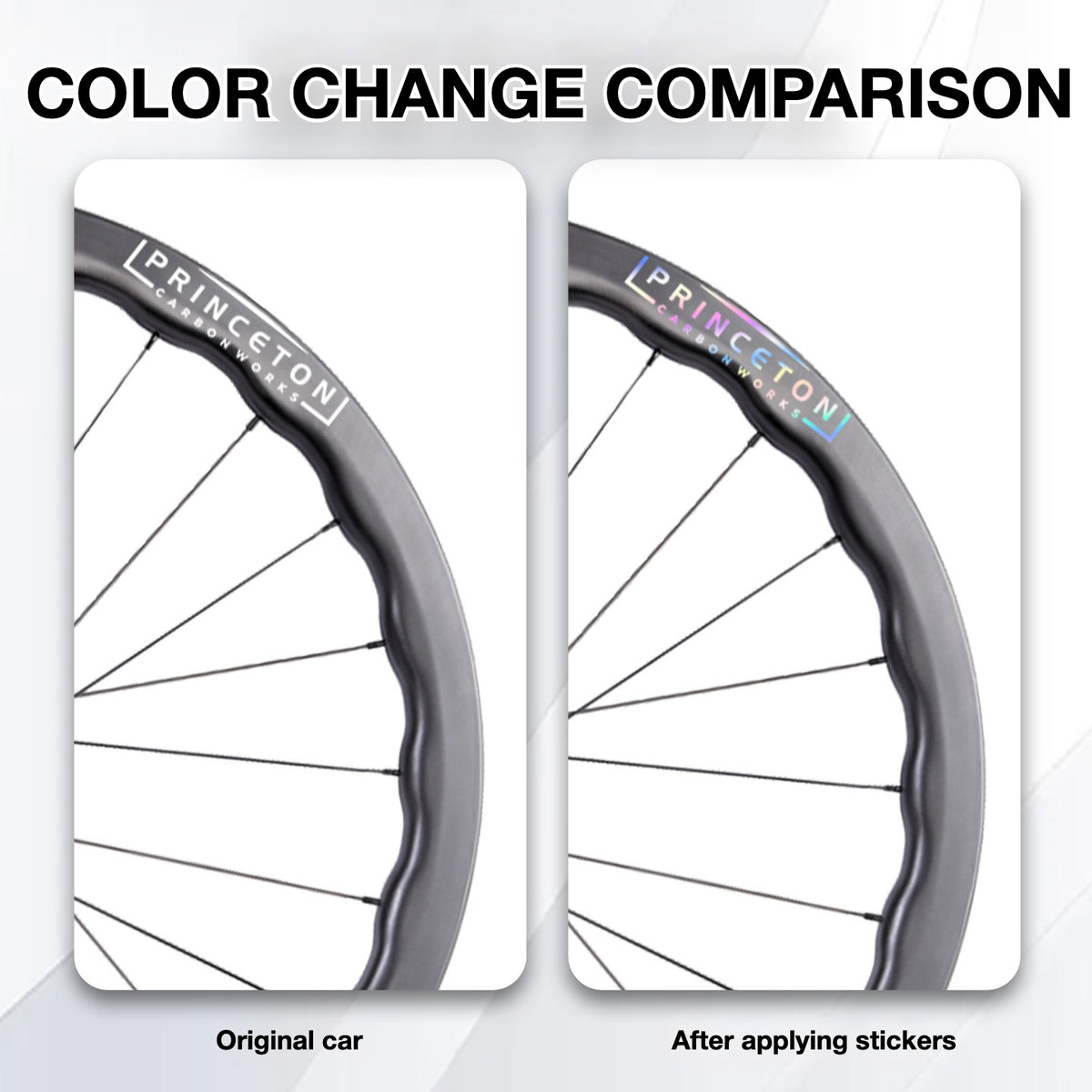 Princeton 4540 Wheel Decal Sticker Kit – Logo Cover & Color Change