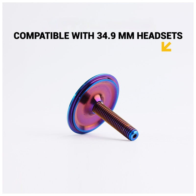 S-PARTS 티타늄 OD2 34.9 mm 레이저 헤드셋 캡｜CNC 가공｜다양한 디자인 제공