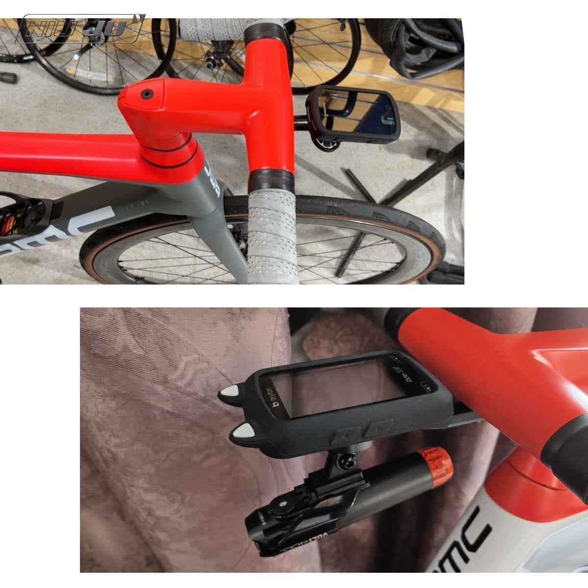 NIUJU BMC ICS Carbon Computer Mount | Garmin 1050 Wahoo Aero Cockpit Mount