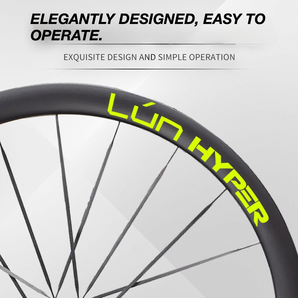 Autocollants Logo Infinity pour Roues Lún HYPER 5 D40 Gen 5 | Autocollants de Jante Imperméables (Jeu Complet pour Deux Roues + Autocollants de Rechange Inclus)