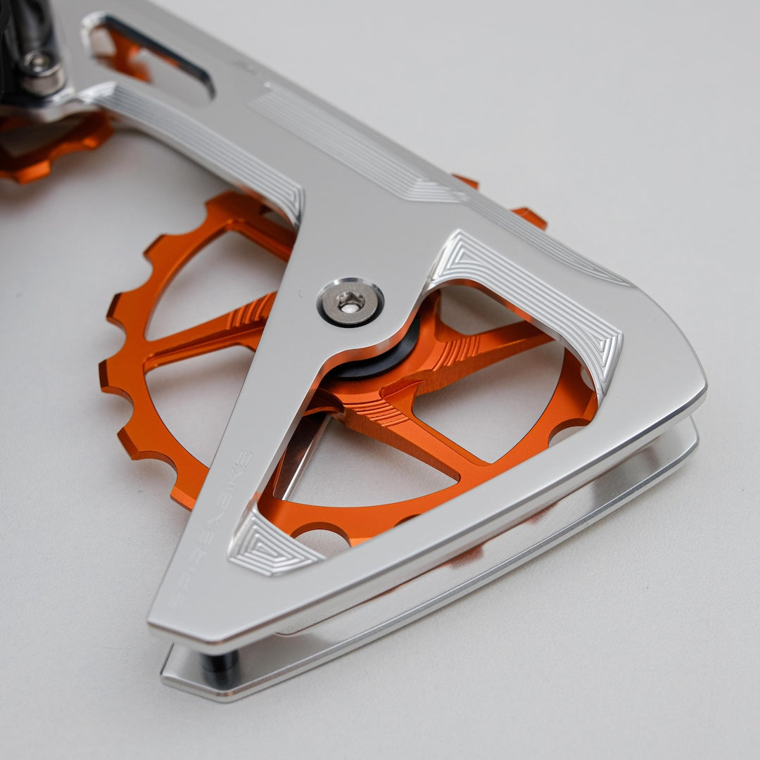 SPIREX Rodas de Polia Cerâmicas Oversized para Shimano R9250 R8150 R9100 R8000 R7170 – Upgrade de Titânio 14T+17T, 76g Ultra-Leve