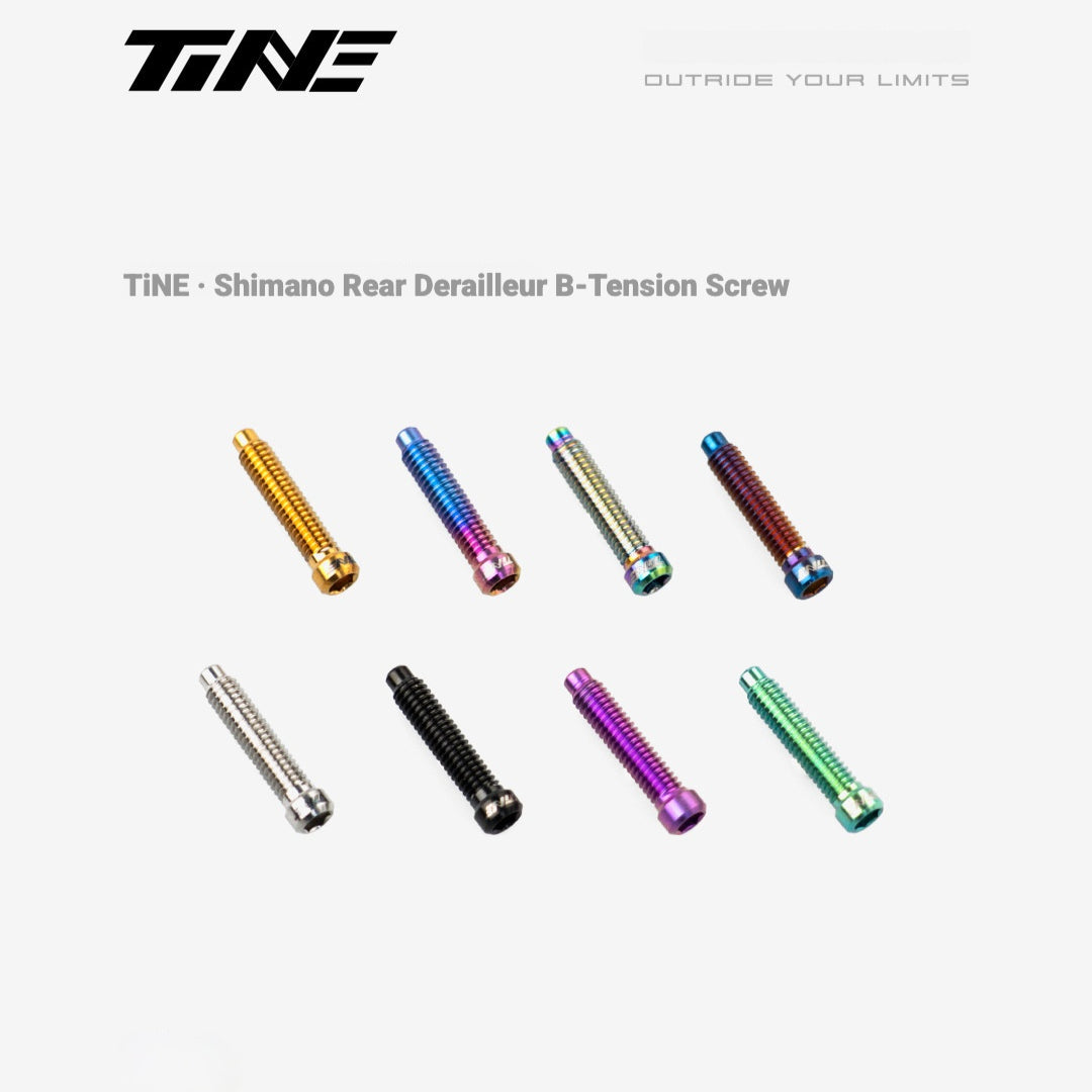 TiNE Parafusos de limite e tensão B para câmbio traseiro Shimano em titânio | Upgrade TC4 ultraleve