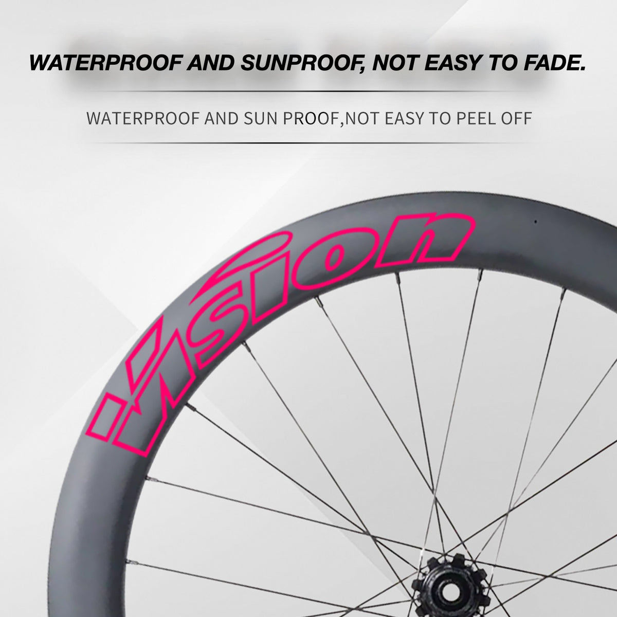 Custom Decal Kit for VISION SC60 Wheels | Road Bike Carbon Rim Wrap Stickers(Complete Wheelset Decal Kit + Spare Set)