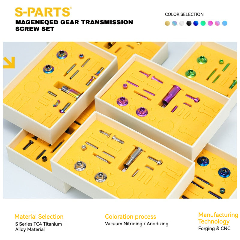 Kit de Parafusos de Titânio para Transmissão S-PARTS para Grupo Eletrônico MAGENE QED
