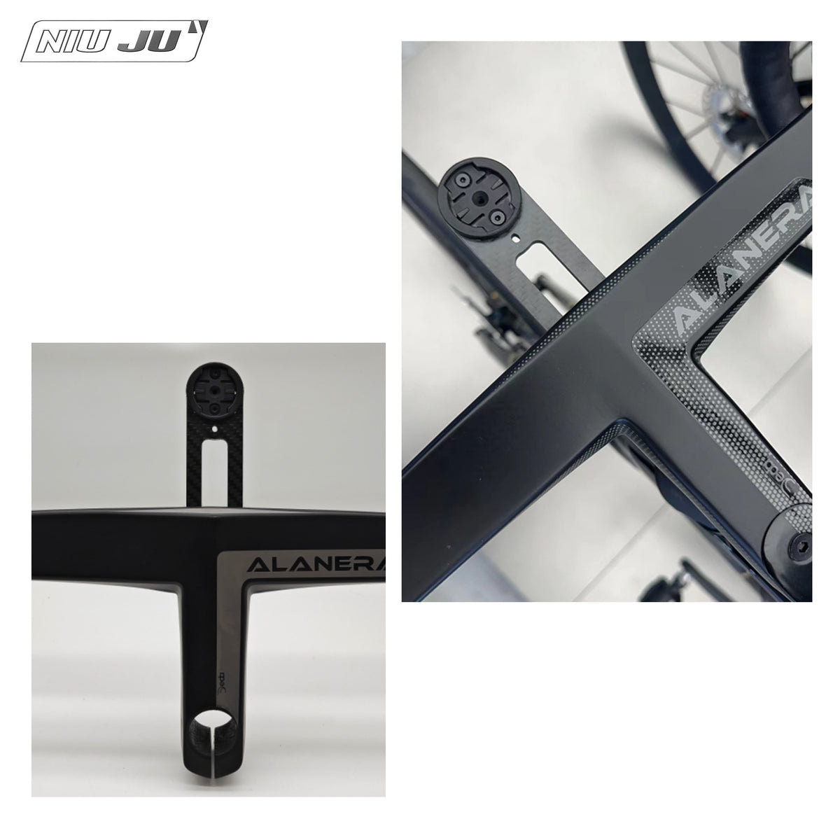 NIUJU DEDA ALANERA Aero Computer Mount | Carbon Garmin 1050 Wahoo Mount