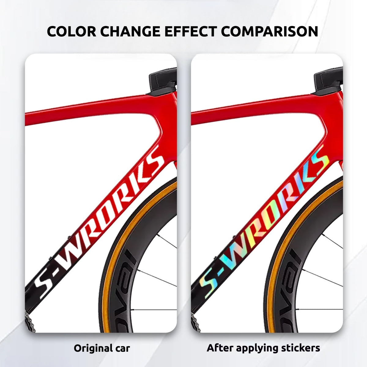 Specialized S-Works Tarmac SL7 Frame Logo Cover Decal Sticker | Waterproof Custom Road Bike Frame Decal