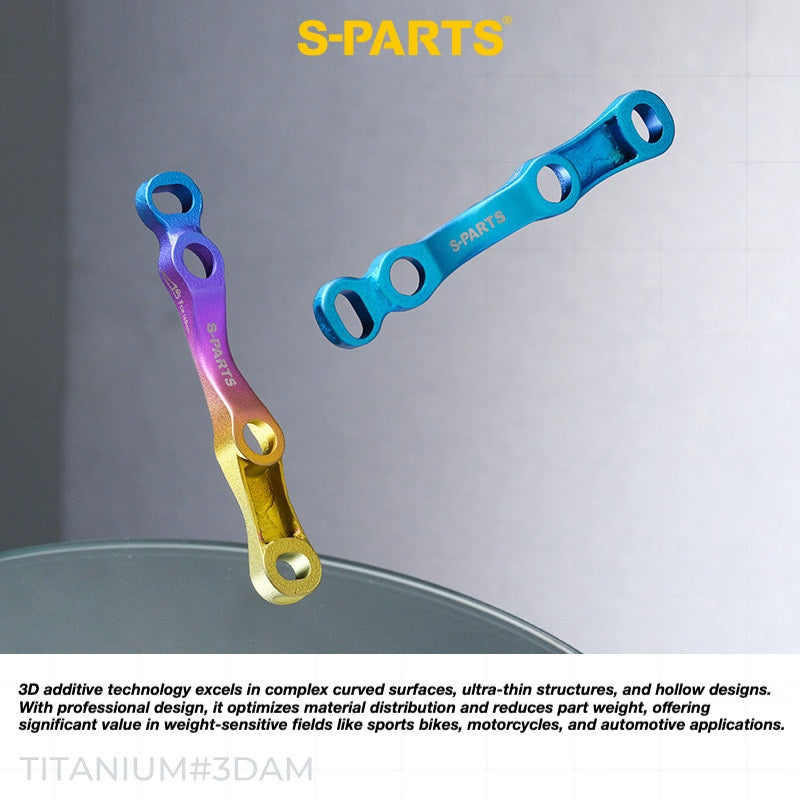 S-PARTS Titanium 3D Printed Flat Mount Front Brake Adapter for Shimano R8170 Road Disc Brakes