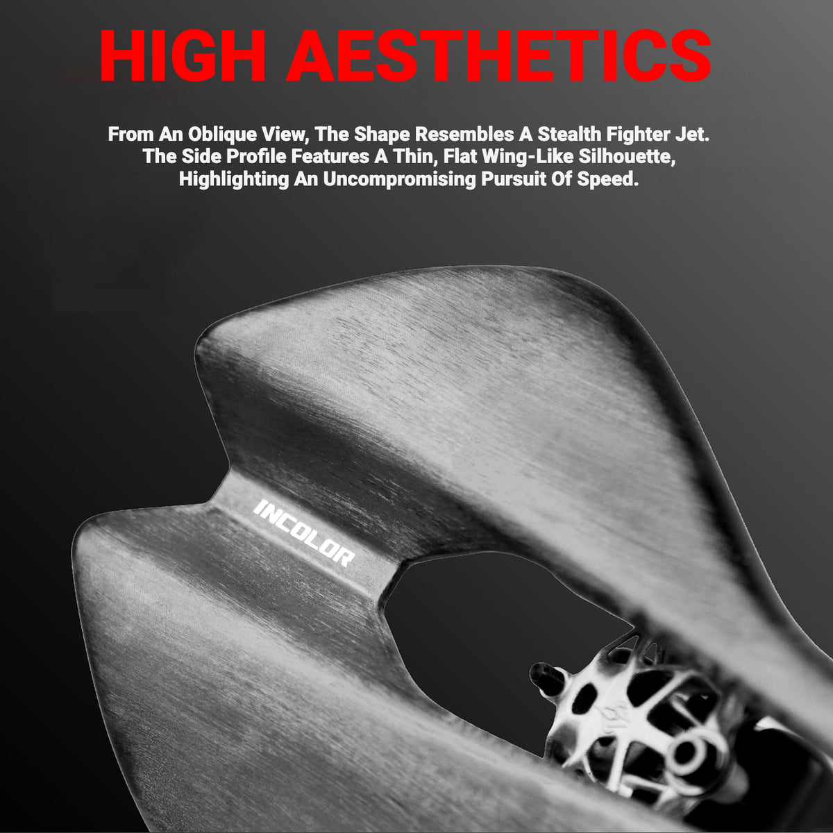 82g Ultra-Light Full Carbon Short-Nose Saddle｜INCOLOR RC-1｜Ultimate Weight-Reduction Upgrade