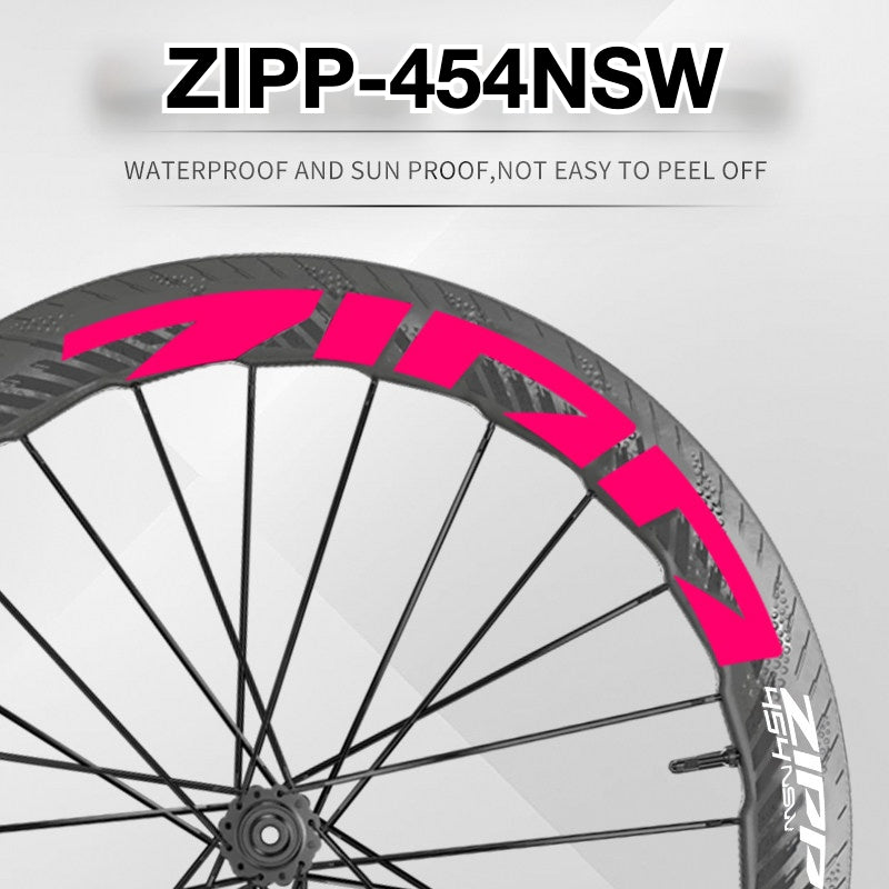 2025 ZIPP 454 NSW Wheel Decal Sticker Kit – Waterproof Reflective Carbon Rim Graphics