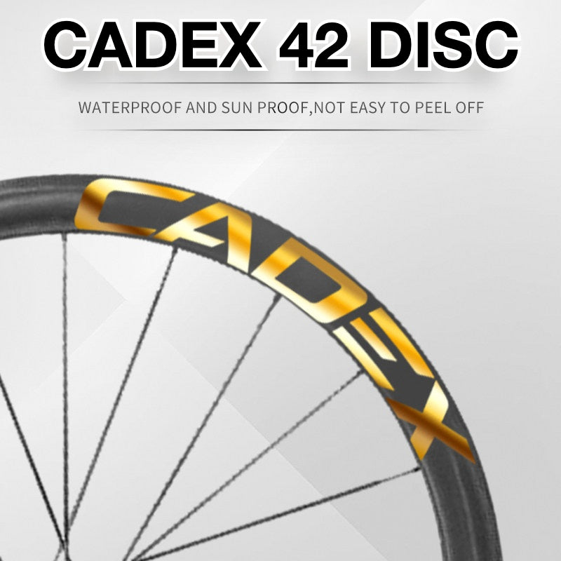 Cadex 42 Disc Wheel Decal Sticker Kit – Premium Logo Cover & Color Change