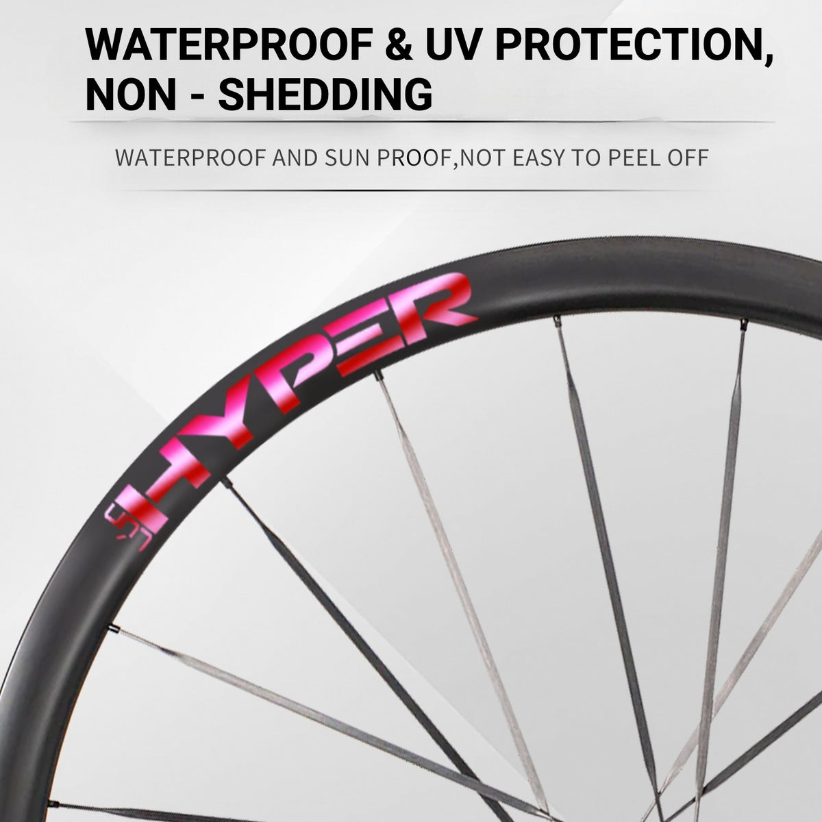 Infinity Logo Decals for Lún HYPER 3 D33 Gen 3 Wheelset | Waterproof Rim Overlay Stickers（Complete Decal Set for Two Wheels + Spare Decals Included）