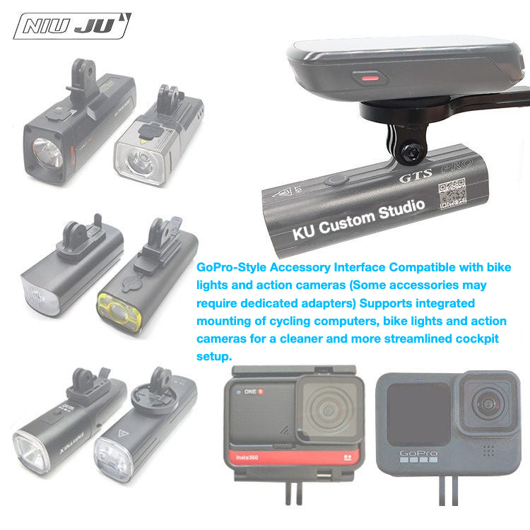 Support de compteur NIUJU pour potence Cannondale C3 THREE | Support ultra-léger pour Garmin, Wahoo et GoPro