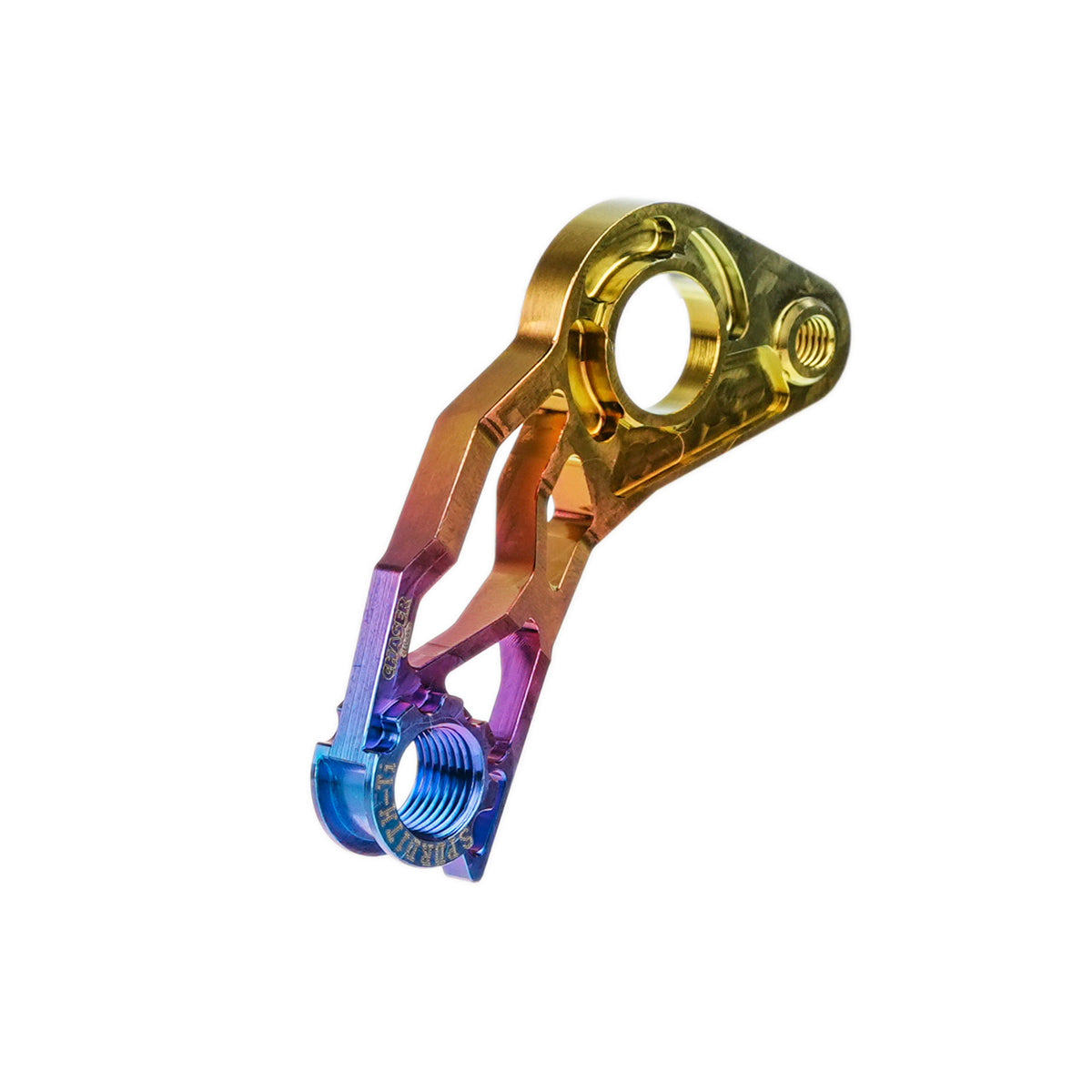 Chaser X Suporte de Câmbio Traseiro Direct-Mount | TC4 Titânio CNC | Compatível com Aethos / Tarmac / CruX / Diverge / Roubaix / Shiv TT Quadros com Freio a Disco (Apenas Shimano, Não Compatível com Allez)
