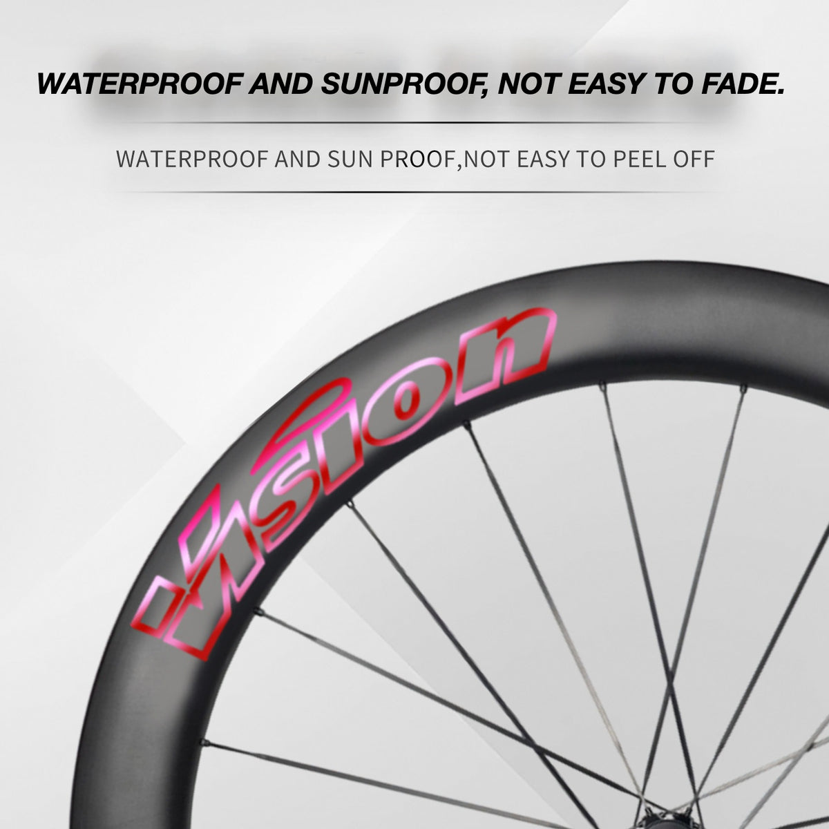 Custom Decal Kit for VISION METRON 60 RS Wheels | Road Bike Carbon Wheel Rim Wrap Stickers(Complete Wheelset Decal Kit + Spare Set)