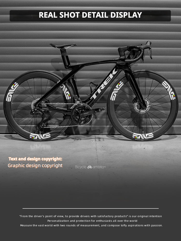 ENVE SES 4.5 Rainbow & World Championship Jeu d'autocollants pour roues | Autocollants avant 4.5 & arrière 5.6 | Pour jantes personnalisées style Pogacar