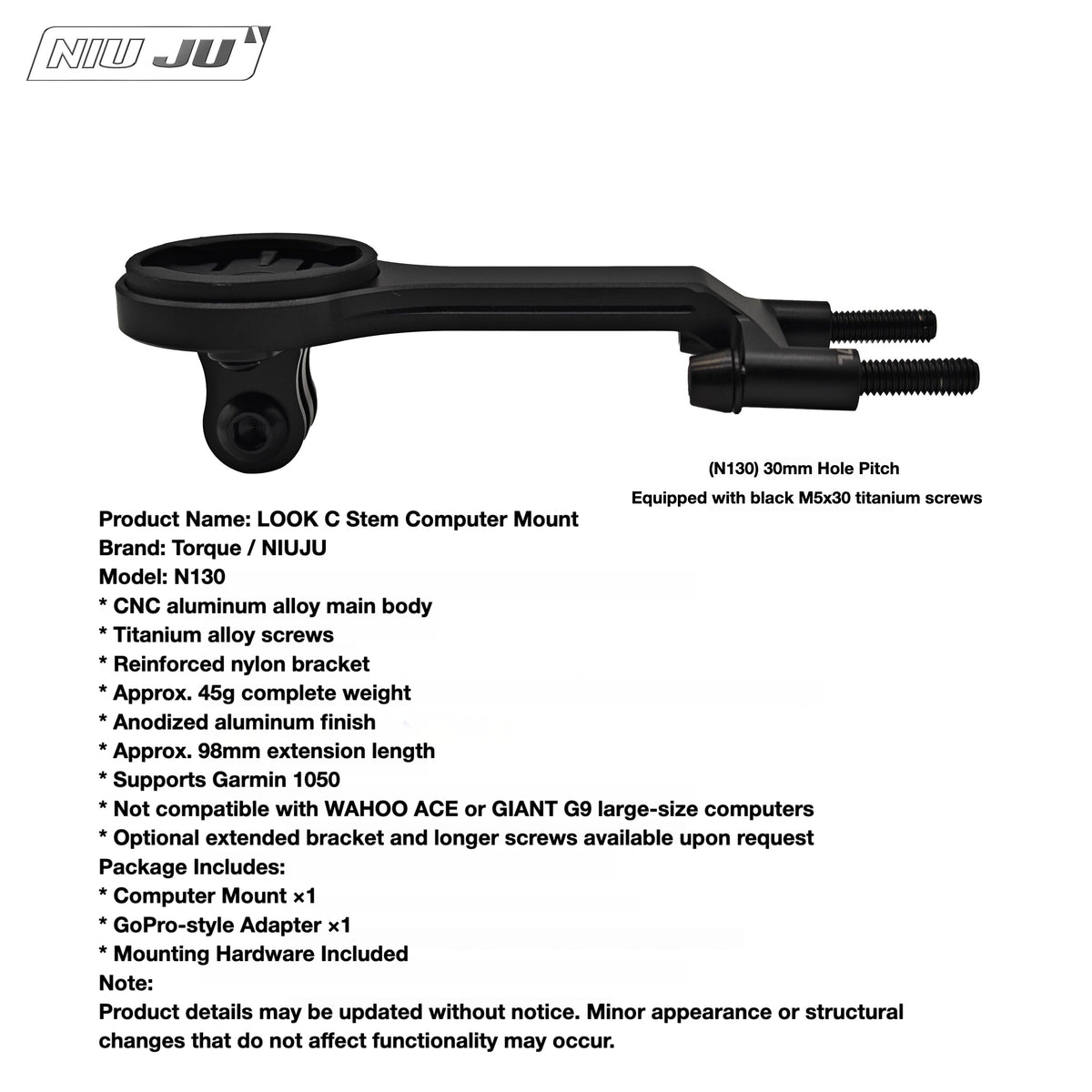 Support de potence CNC en aluminium LOOK C