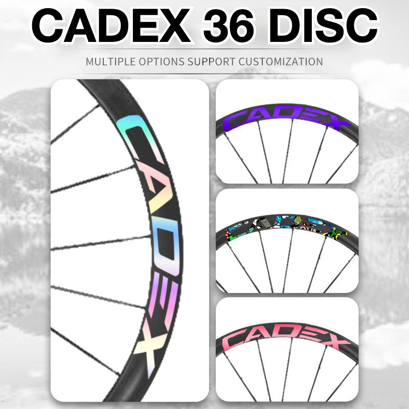 Cadex 36 Disc Wheel Decal Sticker Kit – Premium Logo Cover & Color Change