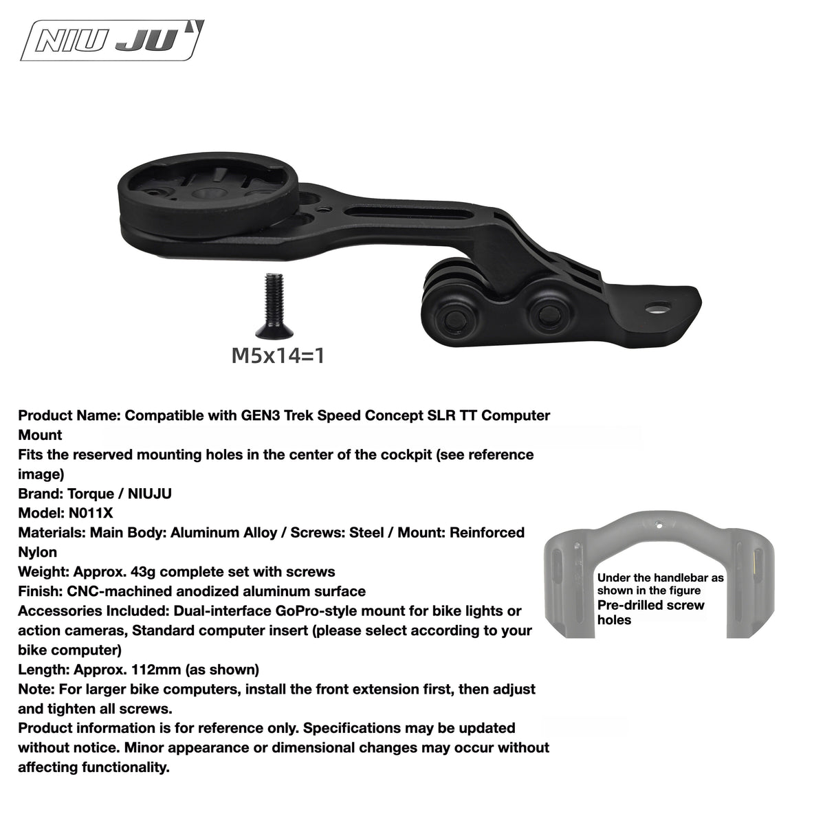 TREK Speed Concept SLR Gen 3 Computer Mount