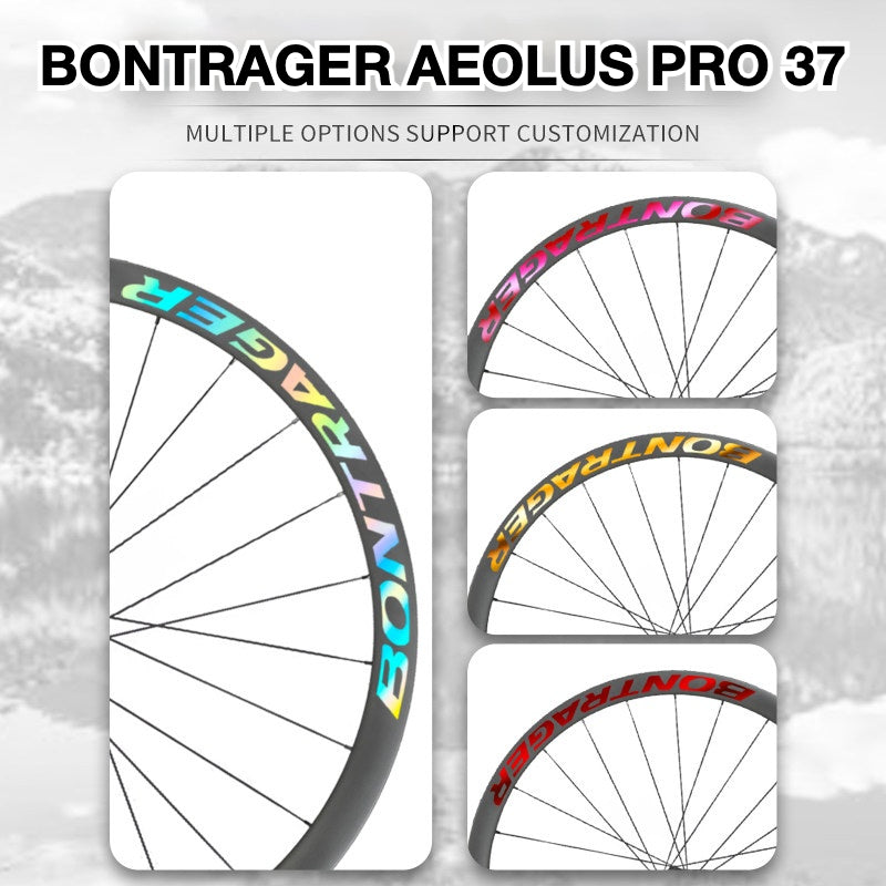 Bontrager Aeolus Pro 37 Wheel Decal Kit | Carbon Road Bike Rim Sticker Set