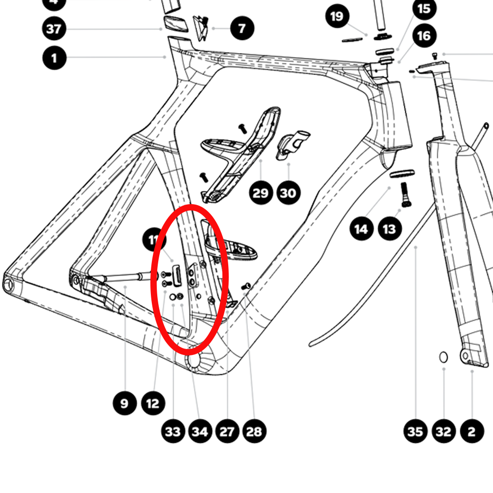 Kit complet de vis en titane Colnago Y1RS｜Guidon / Tige de selle / Cadre / Porte-bidon - mise à niveau complète