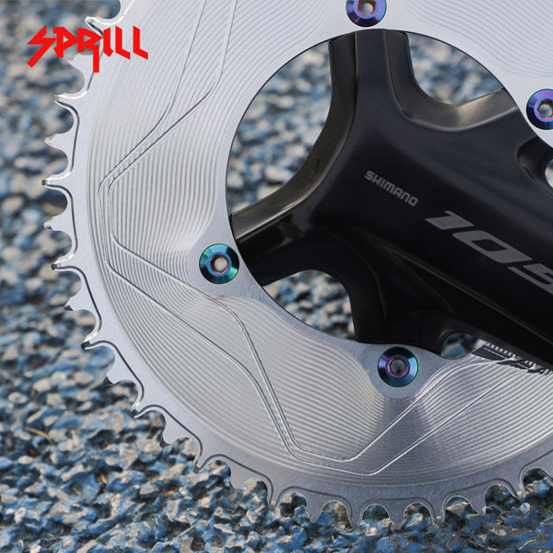 PASS QUEST SPRILL 110BCD 3mm Offset Narrow-Wide Chainring for Shimano R9200 / R8100 / R7100 | 40T–58T