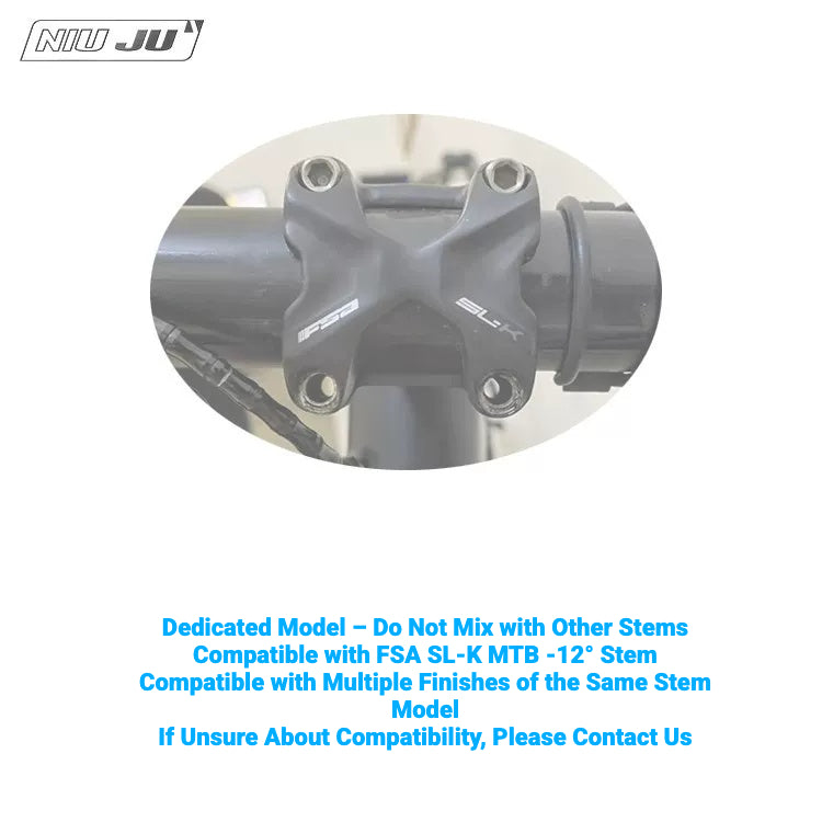 NIUJU CNC Aluminum Computer Mount for FSA SL-K -12° MTB Stem | Garmin Wahoo