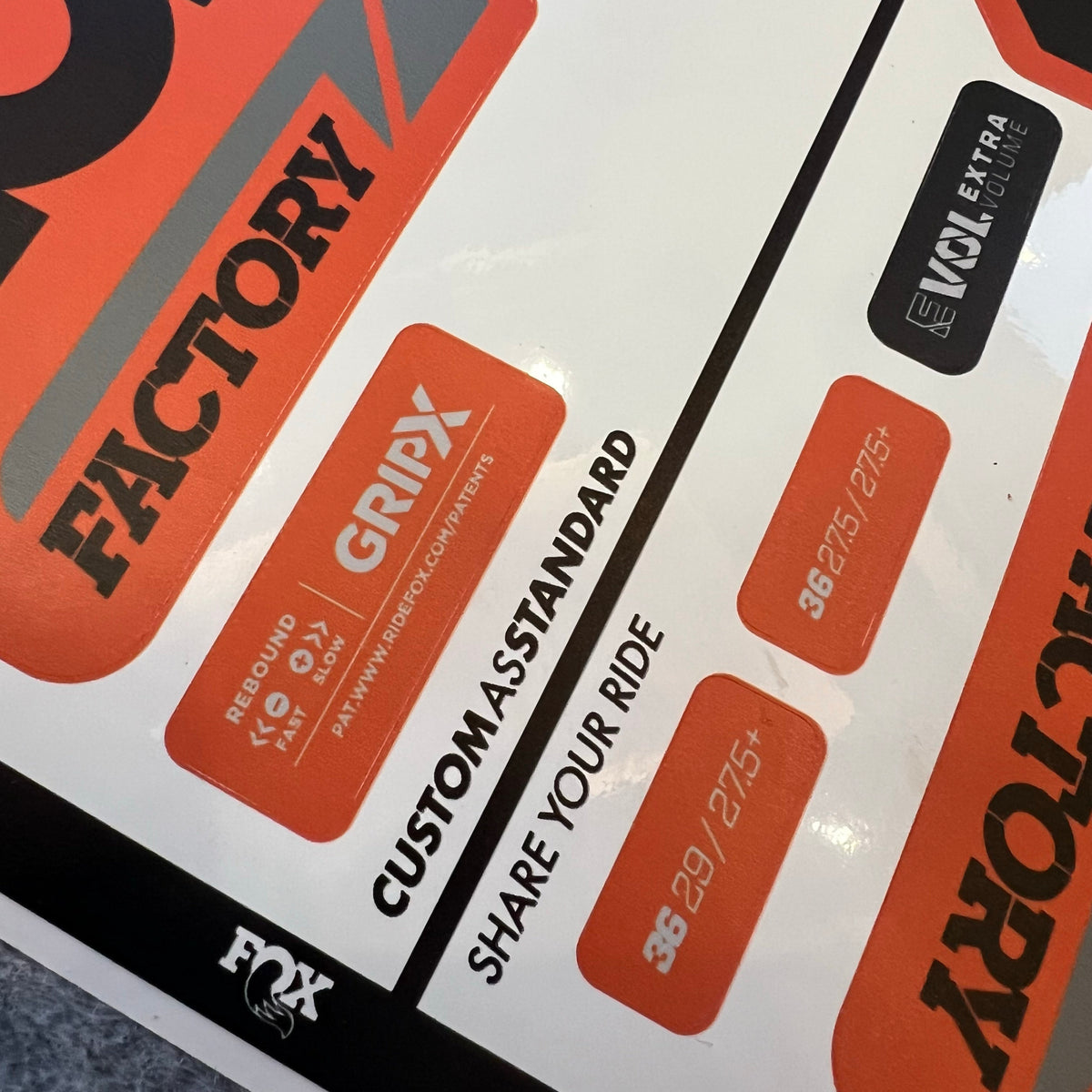 Custom Decal Kit for 2025 FOX 36 FACTORY Fork | Waterproof & Scratch-Resistant MTB Stickers | GRIP X