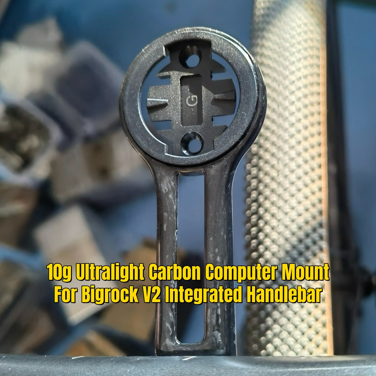 Suporte para Computador em Carbono Ultralígero para Bigrock V2 Guidão Integrado｜10g｜Compatível com Garmin/Wahoo/Bryton