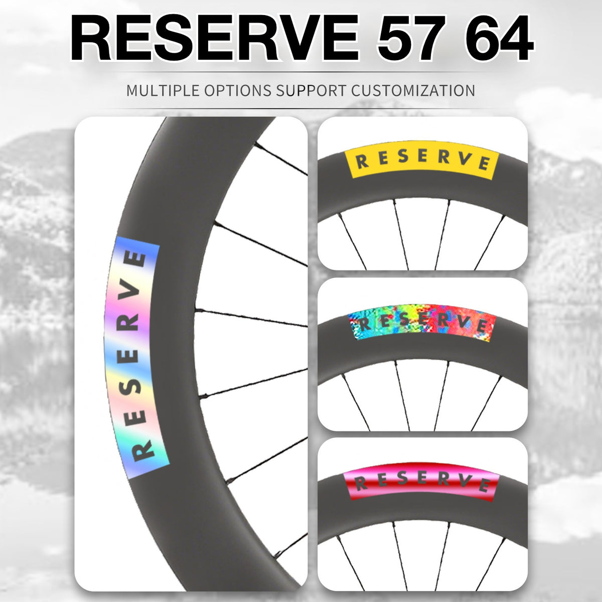 Reserve 5764 Wheel Decal Sticker Kit – Logo Cover & Color Change