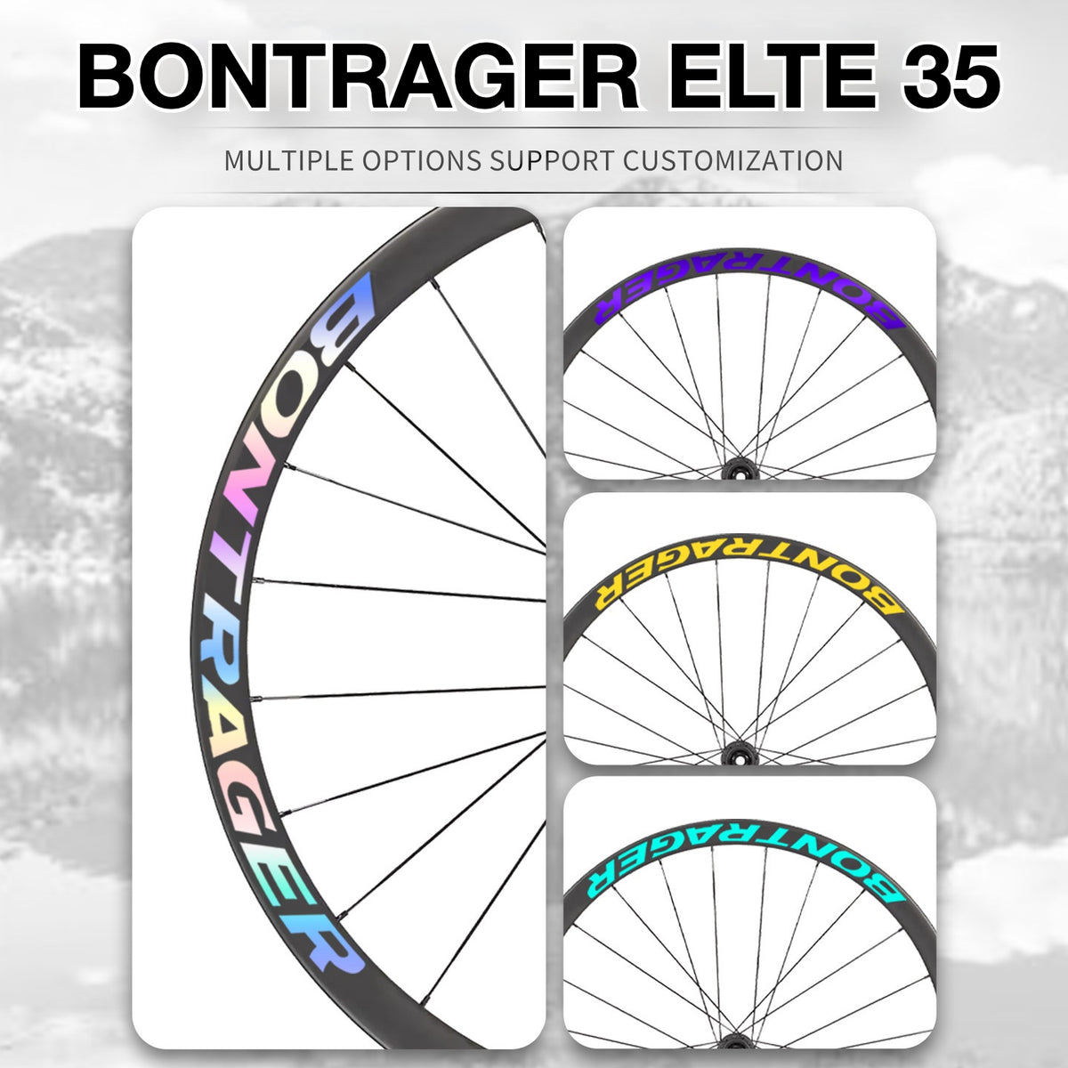 Bontrager ELITE 35 Wheel Decal Sticker Kit – TREK Carbon Wheel Rim Graphics