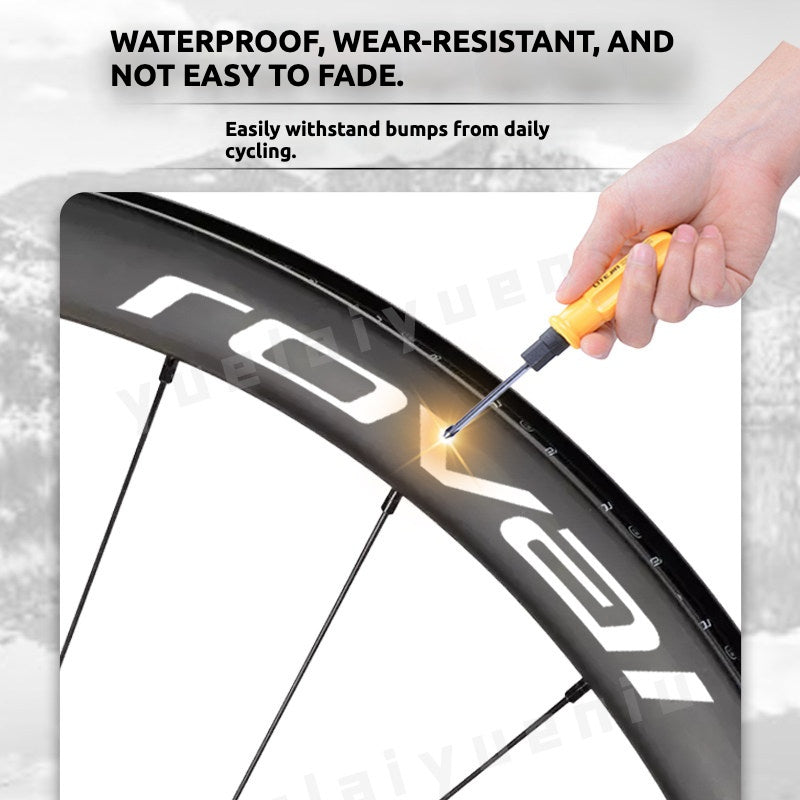 ROVAL TERRA Wheel Decal Kit | Custom Color Logo Stickers for Gravel & Road Bike Wheels