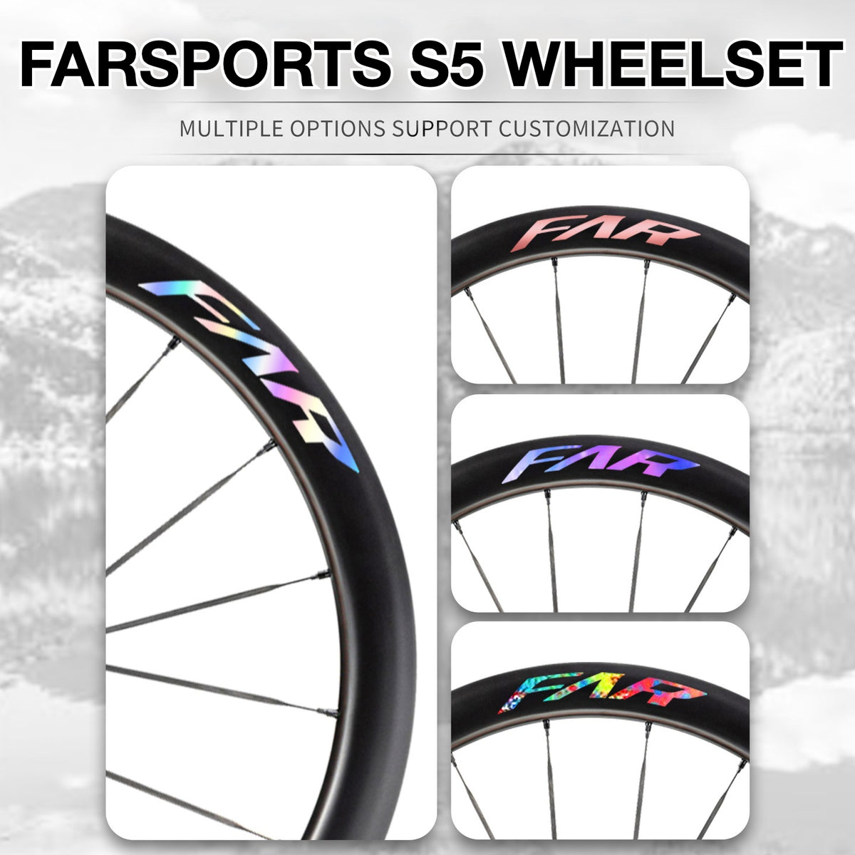 Kit de Adesivos para Rodas FARSPORTS S5 2025 – Cobertura de Logo e Mudança de Cor