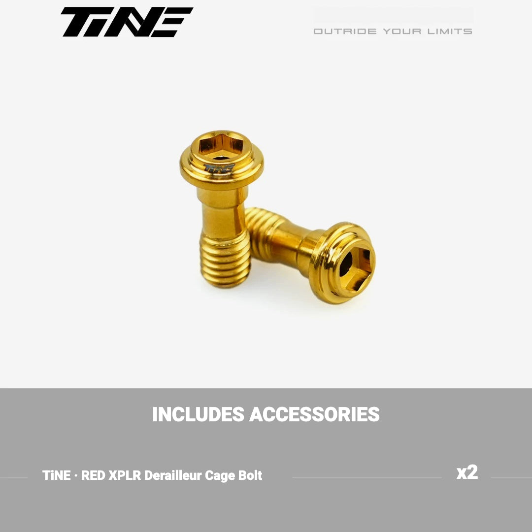 TiNE TC4 Titanium Derailleur Cage Bolt for SRAM RED XPLR | Lightweight CNC Upgrade