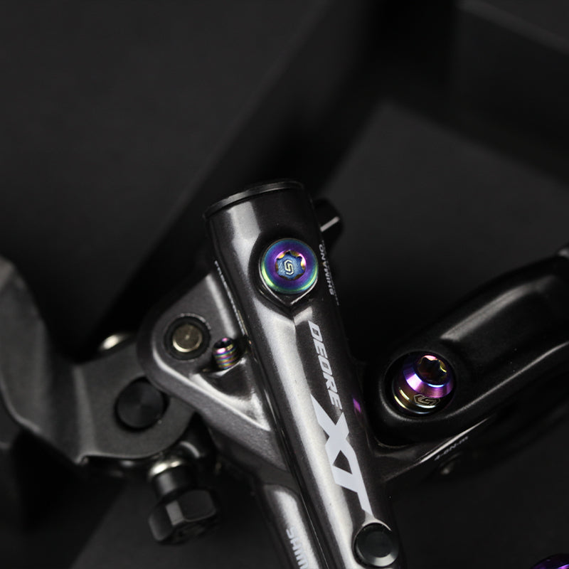 S-PARTS Kit de vis en alliage de titane pour VTT, pour ensembles de vitesses et freins SHIMANO XT M8100/M7100